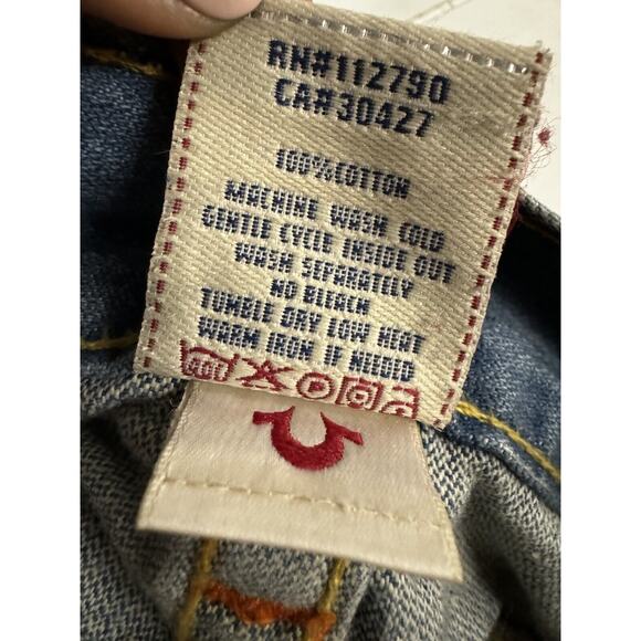 True Religion Y2K Vintage Joey Basic Mens Baggy‎ Jeans 34 x 33 Streetwear EUC - Picture 10 of 12